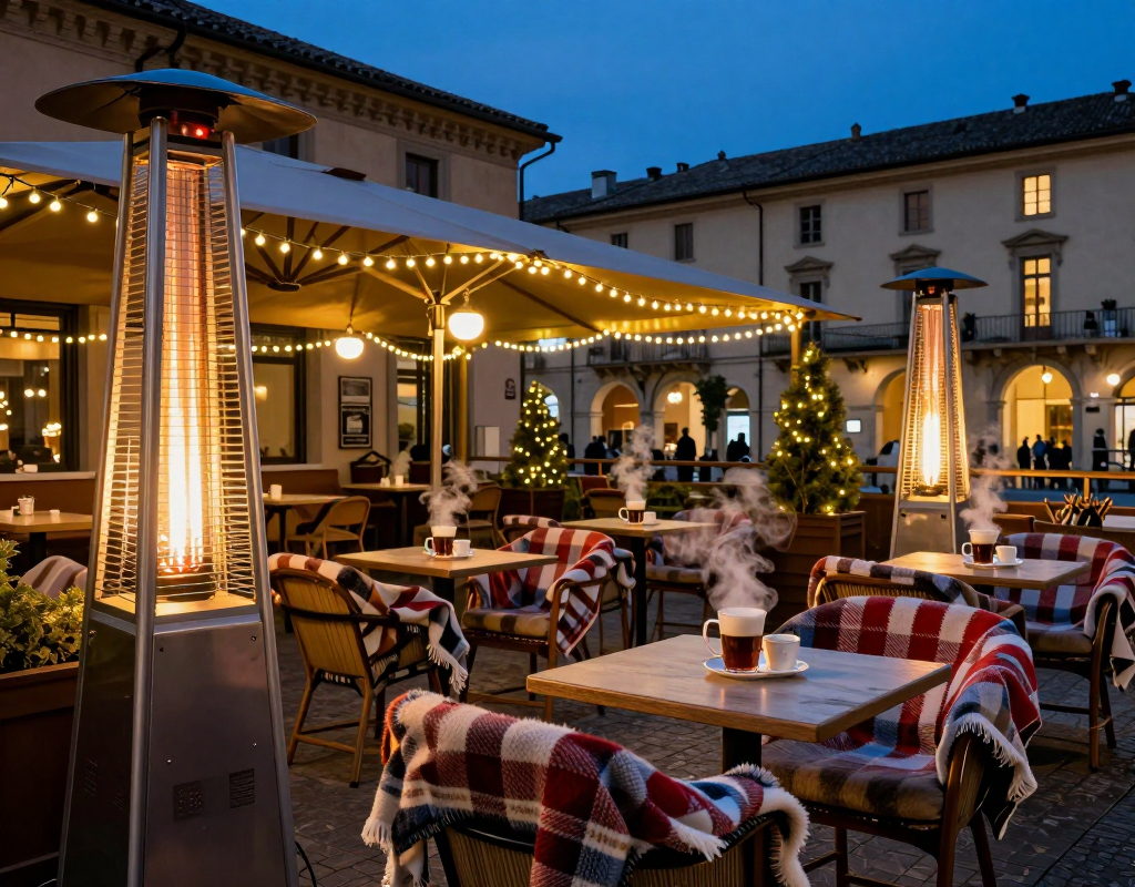 Dehor riscaldato in inverno